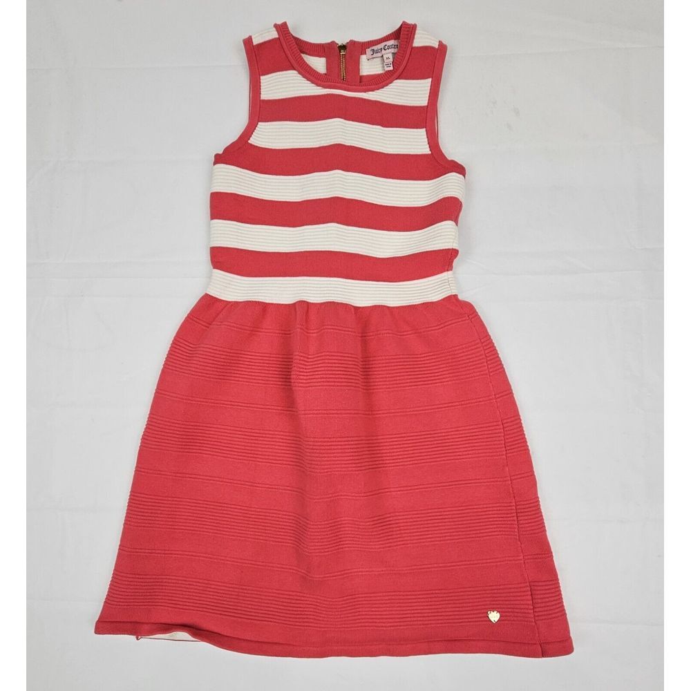 Juicy Couture Dress Girls Size XL.‎ Peach Striped Exposed Zip